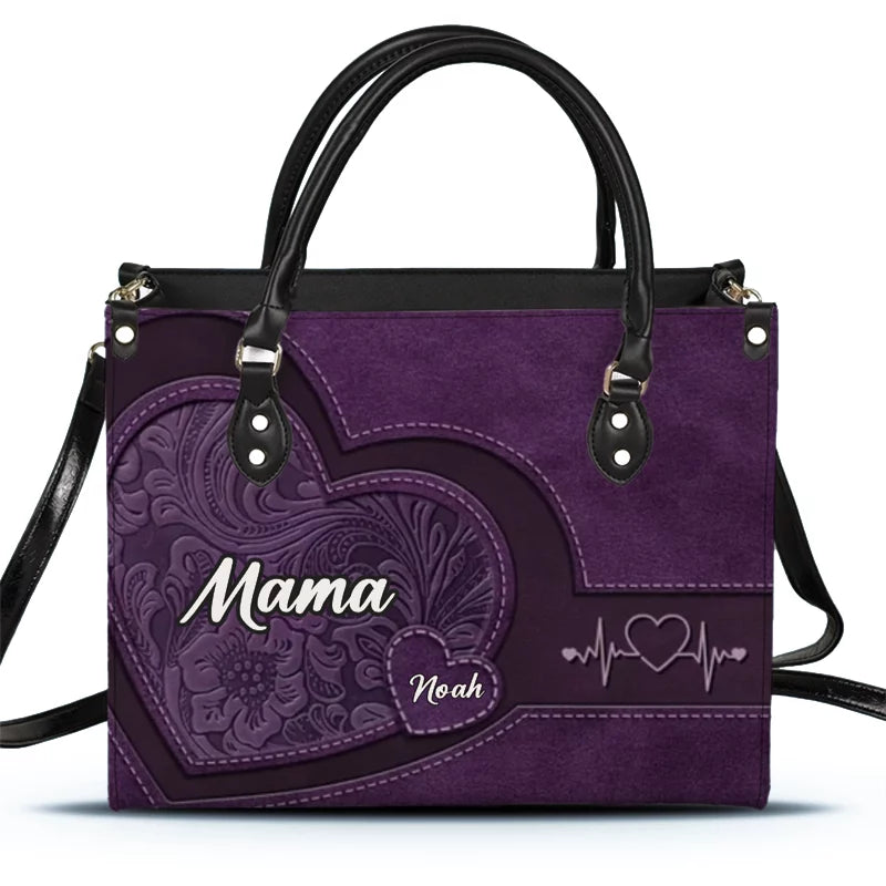 The Heartbeat of the Family: Grandmothers - Custom Leather Handbag: Crafted to Your Style - Thoughtful Gifts for Mom and Grandma