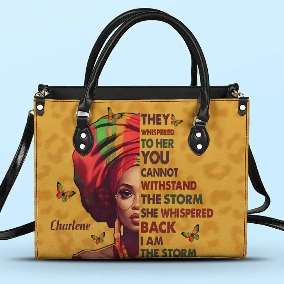 I Am the Hurricane - Bestie Custom Leather Handbag - Thoughtful Gifts for BFF, Sisters