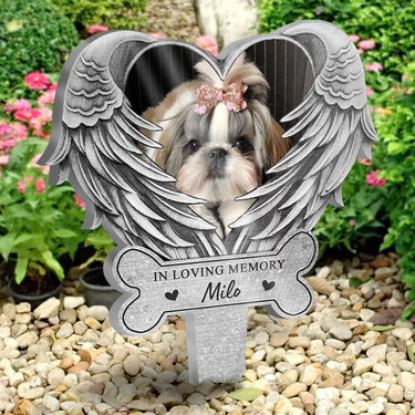 Custom Photo In Our Hearts Forever - Acrylic Garden Stake - Thoughtful gift for Pet Lovers, Pet Owners