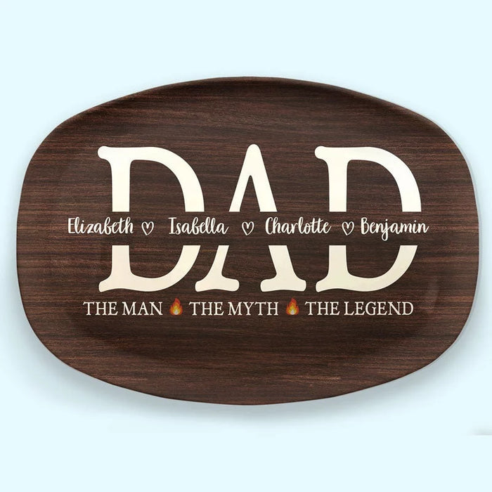 King of the Grill, Hero at Home - Custom Engraved Family Platter -  Great for Father’s Day, Birthday Gift For Dad &amp; More