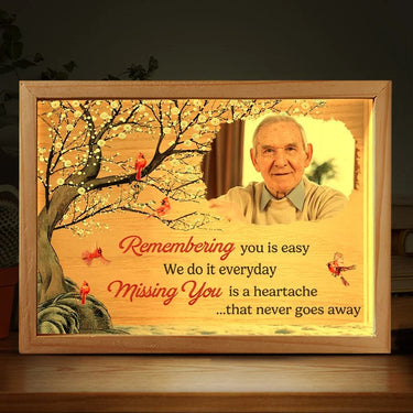 Custom Photo In Loving Memory  - Family Custom Frame Light Box - Sympathy Gift For Family Members