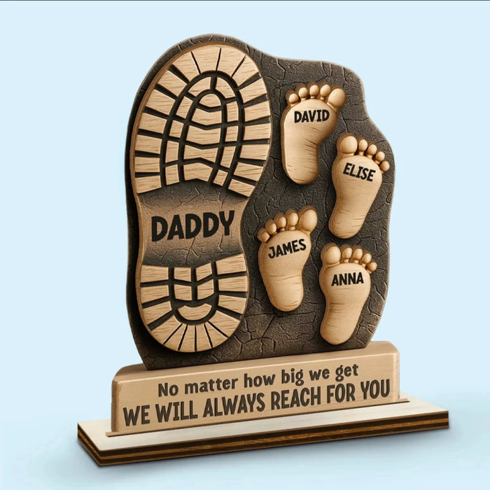 Led Forward by You - Custom 2-Layered Wooden Plaque for Family with Flat Display Stand - Perfect for Housewarming, Father's Day, Gift For Dad, Grandpa