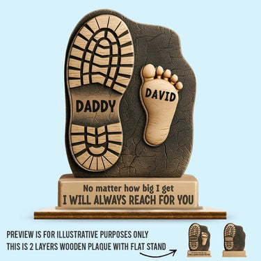 Led Forward by You - Custom 2-Layered Wooden Plaque for Family with Flat Display Stand - Perfect for Housewarming, Father's Day, Gift For Dad, Grandpa