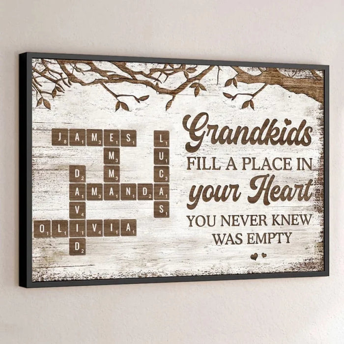 Life Is Sweeter with Grandchildren - Custom Printed Horizontal Poster with Your Design - Gift for Grandma, Grandpa, Christmas Gift