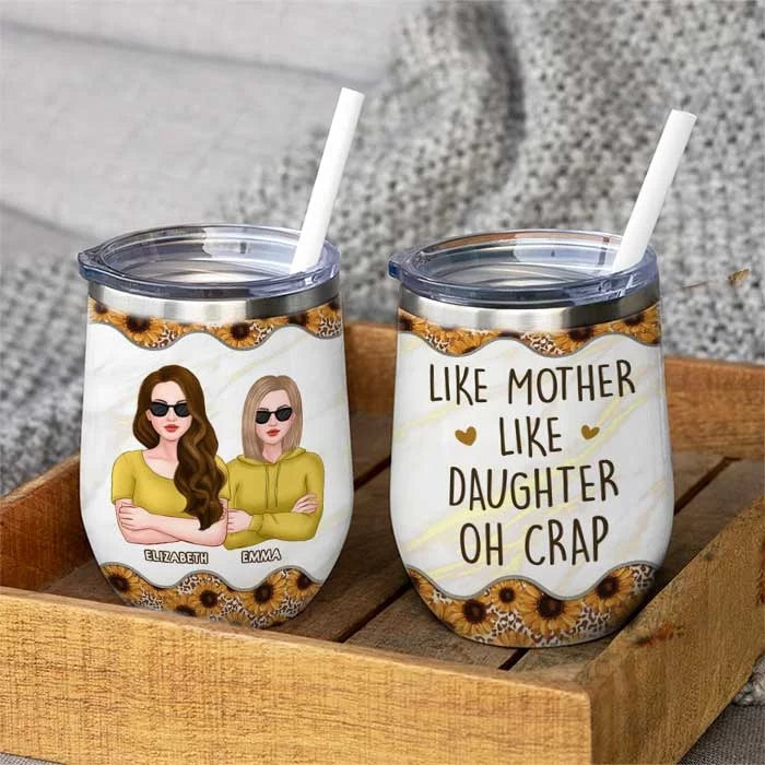Like Mother, Like Mini-Me – Personalized Wine Tumbler – Mother’s Day, Gift For Mom, Grandma