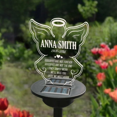 Missing You Until We Reunite - Customized Solar Memorial Light for Garden - Memorial Gift, Sympathy Gift
