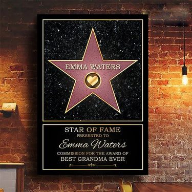 Mom, Our Shining Star - Vertical Canvas Print with Personalized Family Details - Perfect Gift for Mom, Grandma, Mother's Day or Birthday
