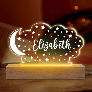 Moonlit Dreams &amp; Starry Nights - Custom Heart 3D LED Light for Family Love - Mother's Day, Baby Shower Gift, Gift For First Mom