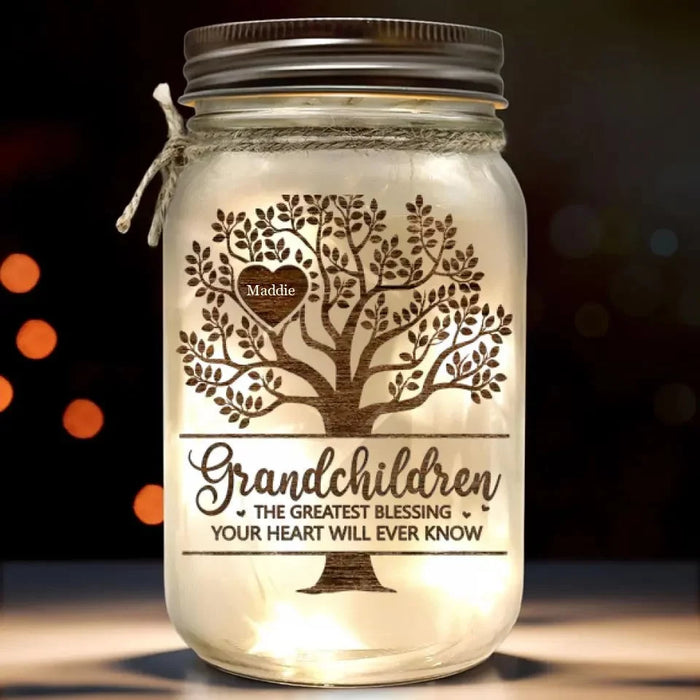 My Guiding Light - Custom Family  Mason Jar Light - Mother's Day, Gift For Mom, Grandma