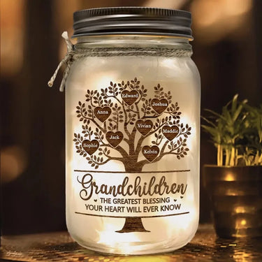 My Guiding Light - Custom Family  Mason Jar Light - Mother's Day, Gift For Mom, Grandma