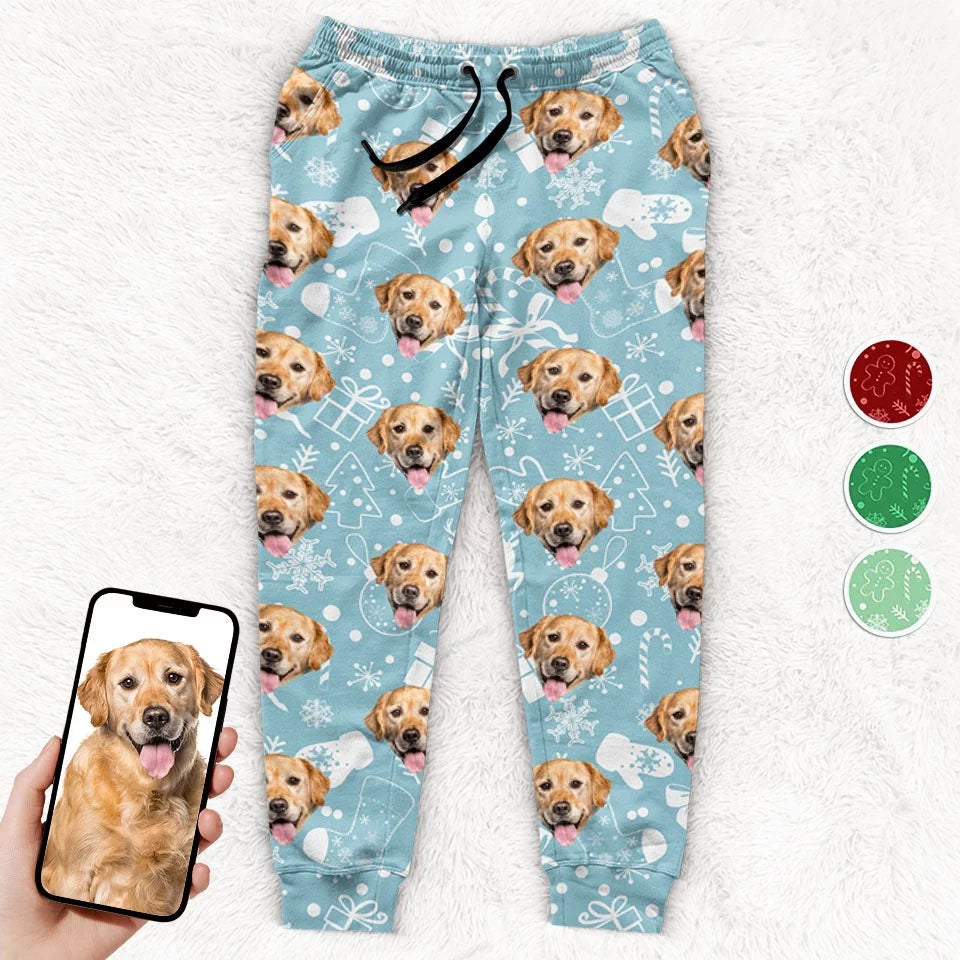Unique Portrait of My Little Dog - Unisex Sweatpants with Custom Dog &amp; Cat Artwork - Festive Christmas Gifts for Pet Owners, Pet Lovers