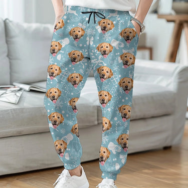 Unique Portrait of My Little Dog - Unisex Sweatpants with Custom Dog &amp; Cat Artwork - Festive Christmas Gifts for Pet Owners, Pet Lovers