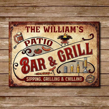 Good Drinks, Great Grills, Best Chills - Bespoke Metal Sign