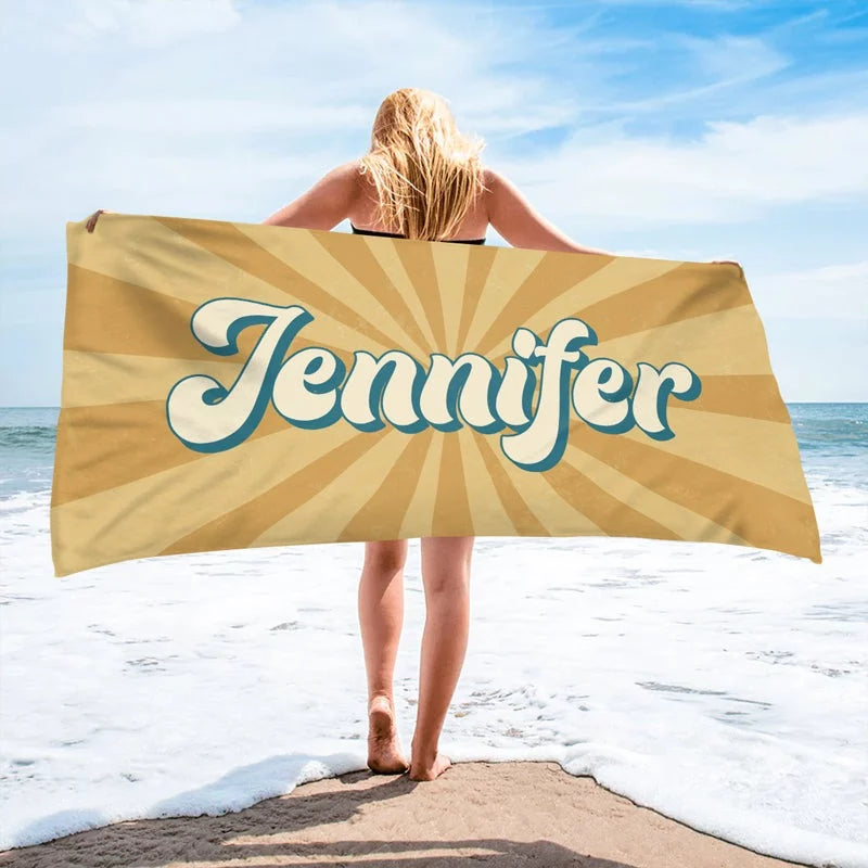 Surf the Wild - Custom Personalized Beach Towel for Family - Summer Vacation Gift, Gift For Family Members