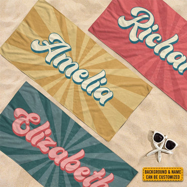 Surf the Wild - Custom Personalized Beach Towel for Family - Summer Vacation Gift, Gift For Family Members