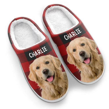 Personalized Photo: A Warm Puppy Brings Joy - Personalized Slippers Featuring Adorable Dogs and Cats - Present For Pet Owners, Pet Lovers
