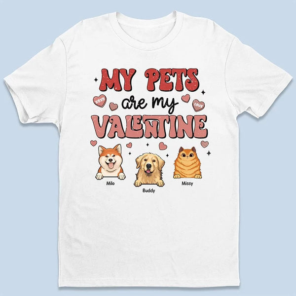 My Pets Are My Sweethearts - Unisex T-shirts, Hoodies, and Sweatshirts Customized with Dog and Cat Designs - Presents for Pet Owners and Animal Lovers