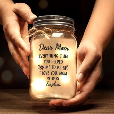 The Heartbeat of a Mother's Love - Custom Family  Mason Jar Light - Mother's Day, Gift For Mom