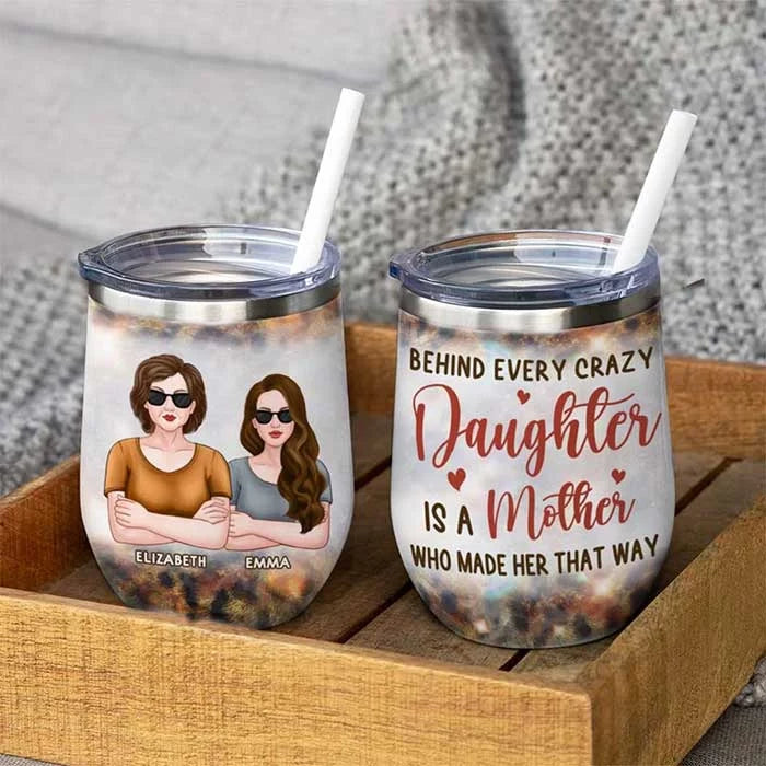 Mothers: The Original Source of Our Chaos – Personalized Wine Tumbler – Mother’s Day, Gift For Mom, Grandma