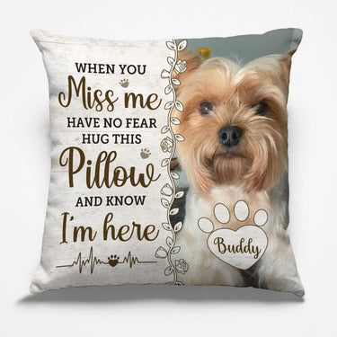 Custom Photo This Pillow Holds My Heart for You - Pet Pillow with Your Custom Design - A Thoughtful Gift for Pet Owners and Animal Lovers