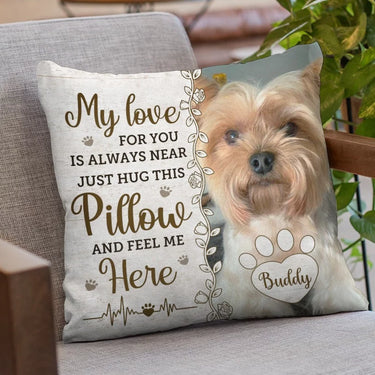 Custom Photo This Pillow Holds My Heart for You - Pet Pillow with Your Custom Design - A Thoughtful Gift for Pet Owners and Animal Lovers