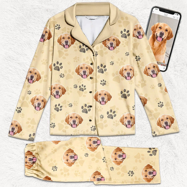 My Dog Views Me as a Superstar - Custom Pajamas Featuring Your Beloved Dog and Cat's Faces - Festive Christmas Gifts for Pet Owners, Pet Lovers