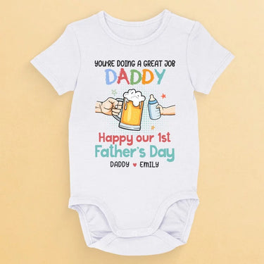 You're Rocking It, Dad! -Custom Personalized Baby Onesie for the Whole Family - Perfect Gifts for Father's Day and New Dads at Baby Showers
