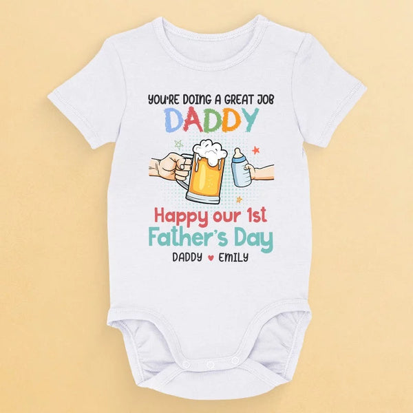 You're Rocking It, Dad! -Custom Personalized Baby Onesie for the Whole Family - Perfect Gifts for Father's Day and New Dads at Baby Showers