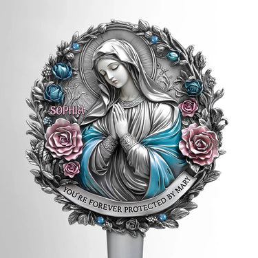 Together, Always - Custom Acrylic Garden Stake with Memorial Stained Glass Design - Comforting Memorial Gift for Family