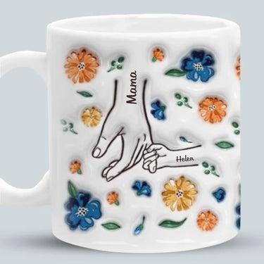 Treasure Your Family - Personalized 3D Inflated Effect Mug - A Thoughtful Mother's Day, Gift for Mom or Grandma