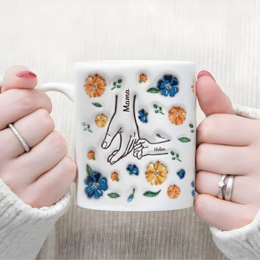 Treasure Your Family - Personalized 3D Inflated Effect Mug - A Thoughtful Mother's Day, Gift for Mom or Grandma
