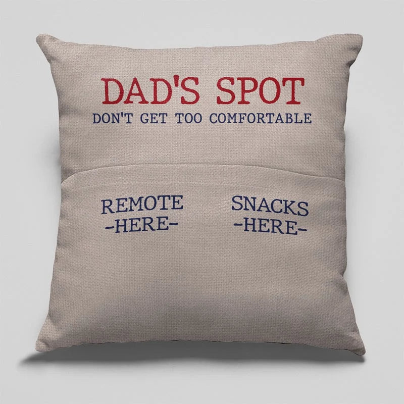 Where Dad Belongs - Customized Family Pocket Pillow - Father's Day, Gift For Dad, Grandpa, Family Members