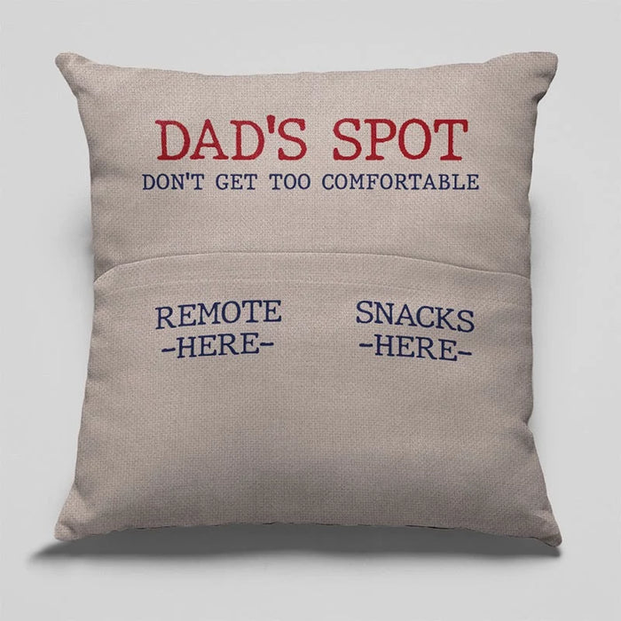 Where Dad Belongs - Customized Family Pocket Pillow - Father's Day, Gift For Dad, Grandpa, Family Members