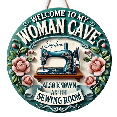 Where Every Stitch Tells a Story - Family Wooden Sign with Unique Shape - A Warm Welcome Gift for Friends, Siblings, or Family