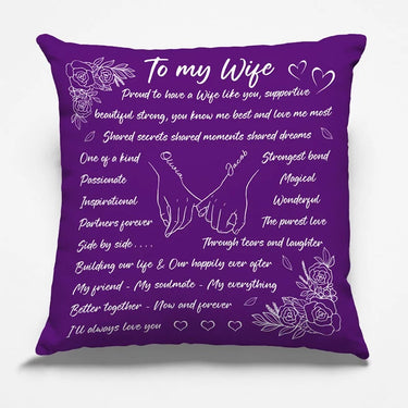 With You, Forever Starts Now - Customized Couple Pillow - Anniversary, Gift For Couple, Husband, Wife