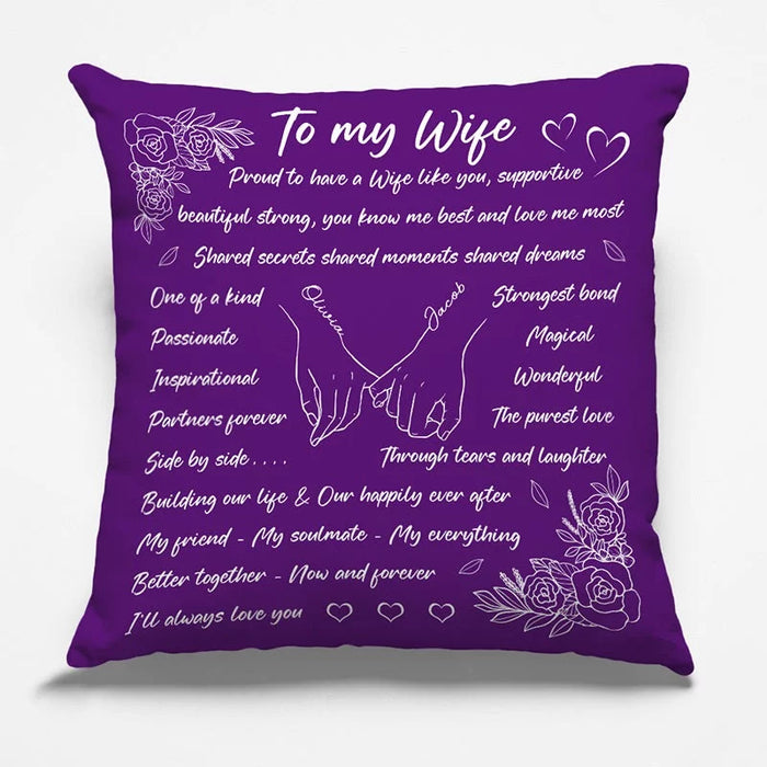 With You, Forever Starts Now - Customized Couple Pillow - Anniversary, Gift For Couple, Husband, Wife