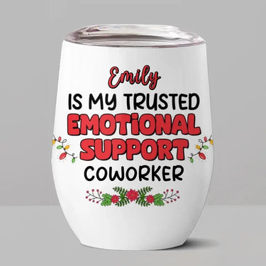 Workplace Bestie &amp; Mental Health MVP - Coworker Personalized Wine Tumbler - Perfect Christmas Presents for Loved Ones and Work Buddies