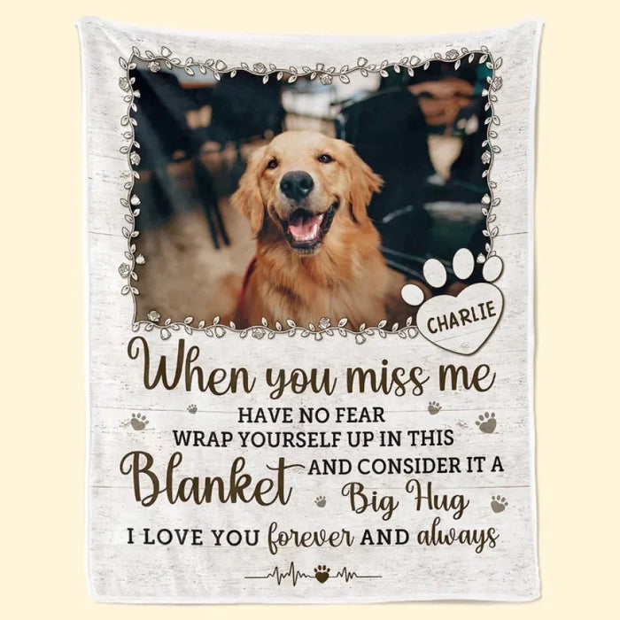 Custom Photo Wrap Yourself in Memories and Love - Personalized Pet Memorial Blanket - For Pet Owners, Dog and Cat Lovers, or Anyone Missing a Furry Friend