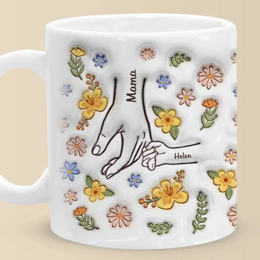 Your Hands Lead Us, Your Love Fills Our Hearts - Custom 3D Inflated Effect Printed Mug for Family - Thoughtful Gift for Mom and Grandma