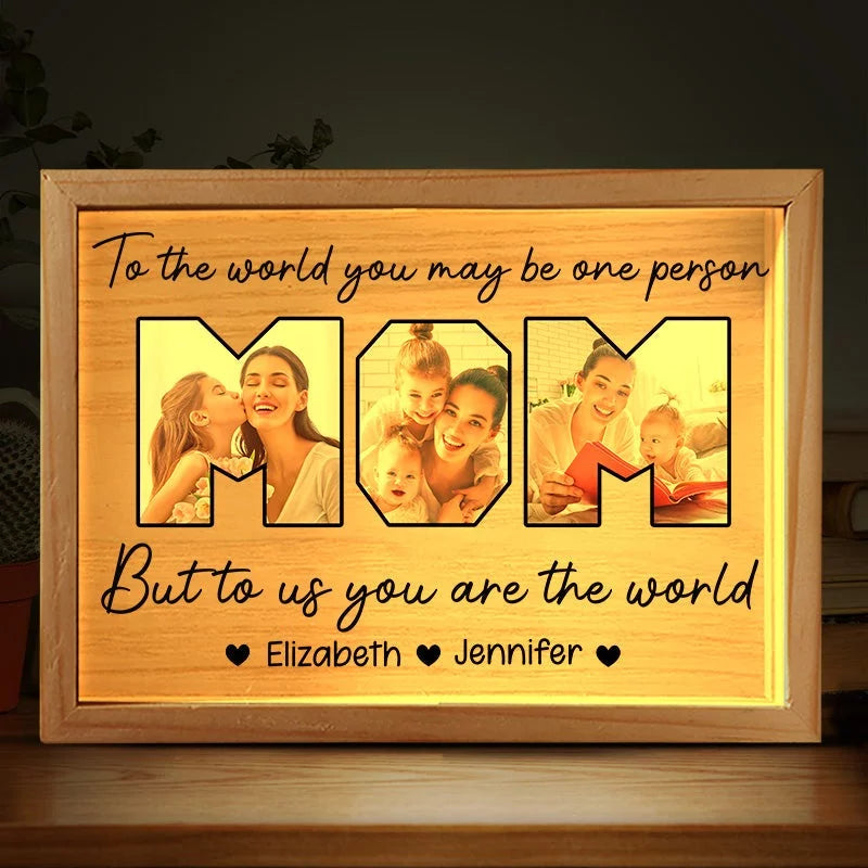 Custom Photo You Hold a Special Place in Our Hearts  - Family Custom Frame Light Box -  Mother's Day,Birthday Gift For Mom