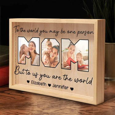 Custom Photo You Hold a Special Place in Our Hearts  - Family Custom Frame Light Box -  Mother's Day,Birthday Gift For Mom