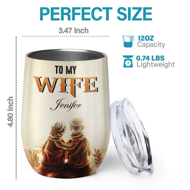 You Wear No Crown, But You Rule My World - Matching Personalized Tumblers for Couples - Gift Husband Wife, Anniversary