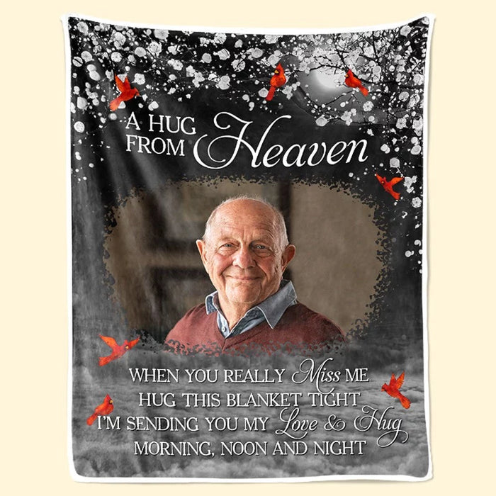 Custom Photo Your Love Lights Our Way - Personalized Memorial Blanket to Honor a Life Well Lived - Heartfelt Holiday and Memorial Gift for Family Members