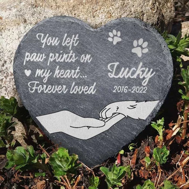 Your Paws Still Walk Beside Me - Custom Engraved Memorial Stone - Gift For Pet Owners, Pet Lovers