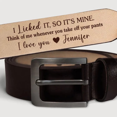 With You, Forever is Just the Beginning - Customizable Couple’s Leather Belt with Engraving – Perfect Anniversary Gift for Husband or Boyfriend
