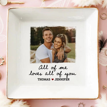 Custom Photo Together, We Rise - Customized Jewelry Dish for Couple - Romantic Gift Idea for Married Couples, Anniversary