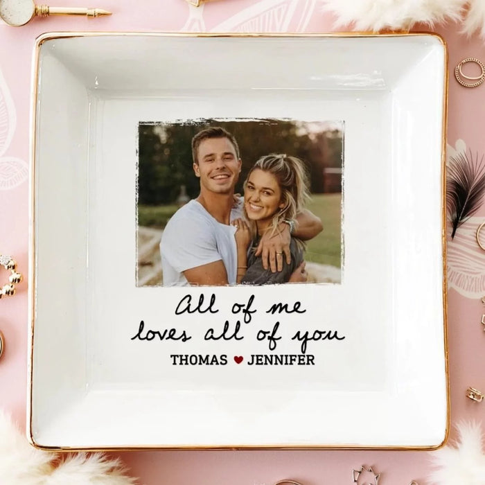 Custom Photo Together, We Rise - Customized Jewelry Dish for Couple - Romantic Gift Idea for Married Couples, Anniversary