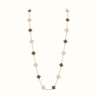 Alhambra Rose Alternating Clover Long Necklace
