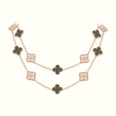 Alhambra Rose Alternating Clover Long Necklace