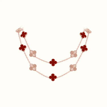 Alhambra Rose Clover Motif Long Necklace